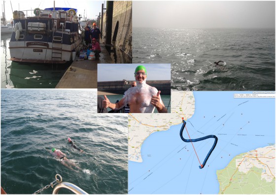 Paul Maggs Swimming for Steyning Athletic Club. Channel Swim, Long Distance Swim Events