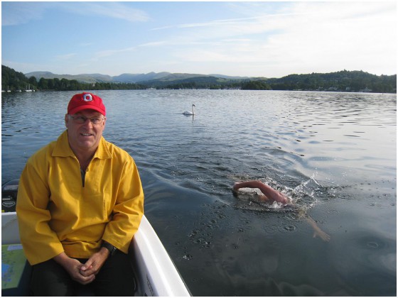 Paul Maggs Swimming for Steyning Athletic Club. Channel Swim, Long Distance Swim Events