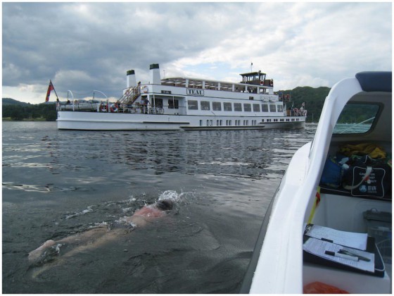 Paul Maggs Swimming for Steyning Athletic Club. Channel Swim, Long Distance Swim Events